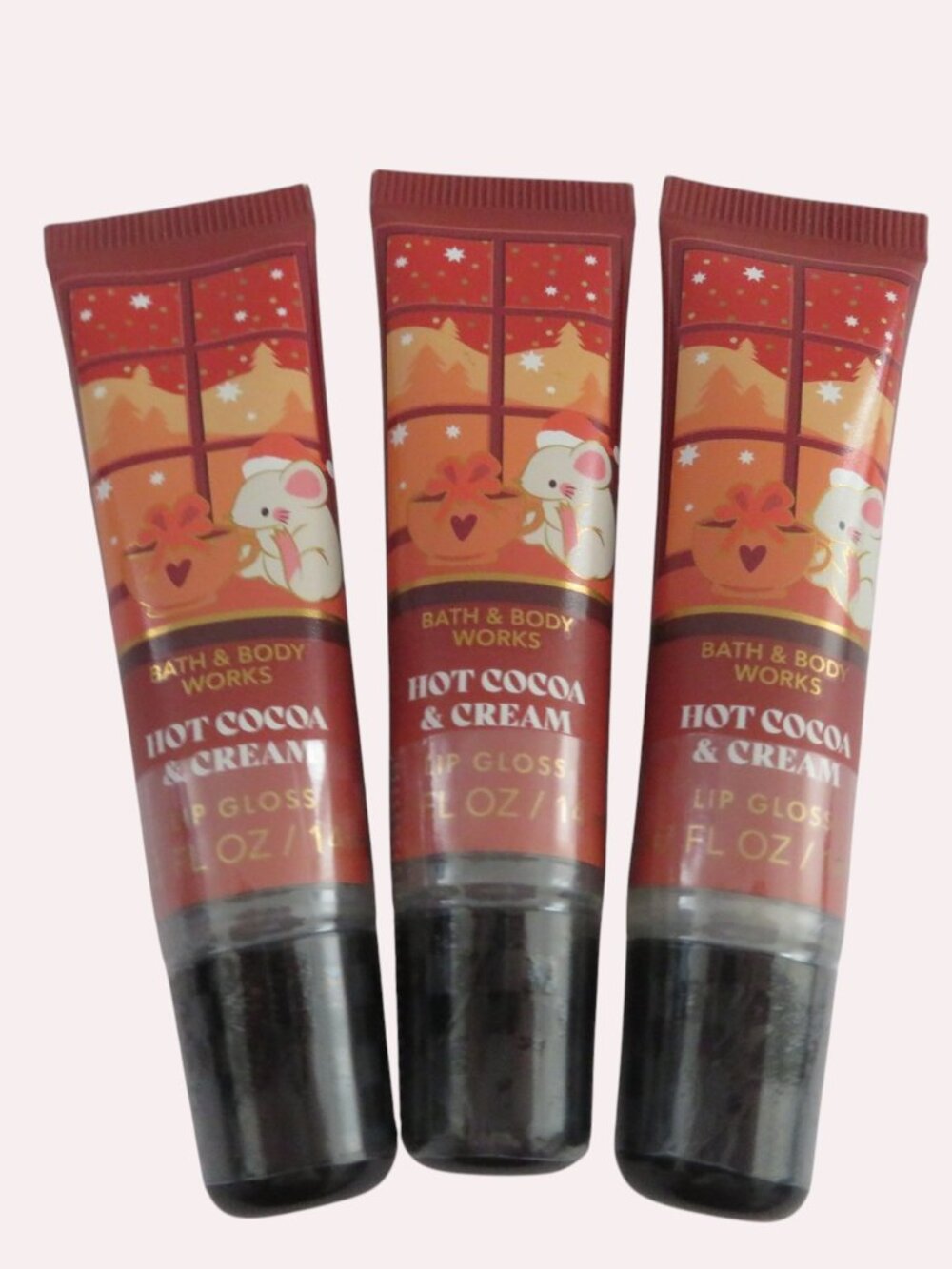 Bath & Body Works - 3 Hot Cocoa & Cream Lip Glosses, NWT
